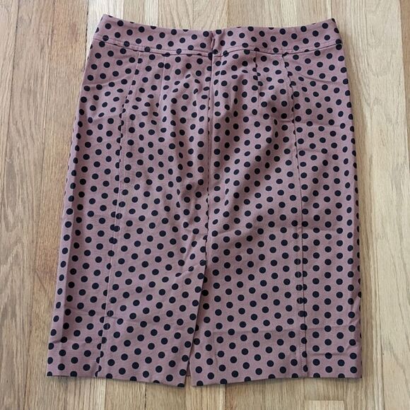 Ann Taylor loft brown and black polka pencil skirt - Picture 2 of 4
